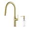 Kibi Fusion-T Single Handle Pull Down Kitchen Sink Faucet with Soap Dispenser - Brushed Gold C-KKF2018BG-KSD100BG - alternate 1